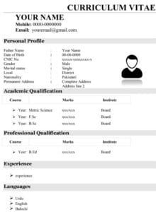 How to make CV for teaching job – editable Word template